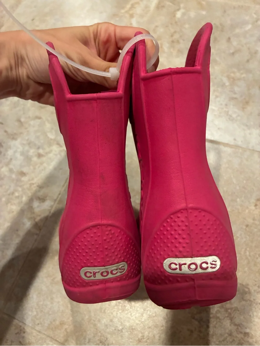 GUC Crocs Hot Pink Girl’s Waterproof Boots